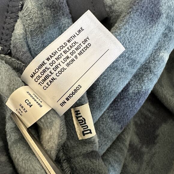 Duluth Pullover Mens XL Blue Camo Deer Doubleback Fleece Button Mock Outdoor - Picture 8 of 10